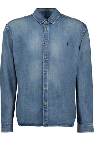 Saint Laurent Skjorta, Herr, M, Denim, Denim Cassandre Skjorta Vår-Sommar 2025