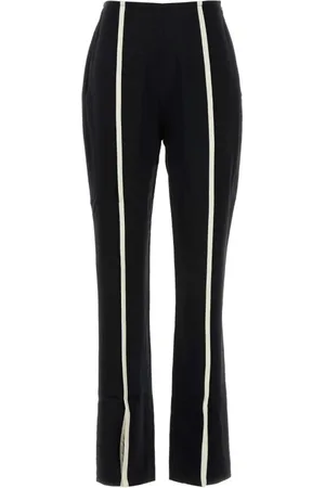 Nanushka Byxor, Dam, M, Svart Satin Straight Leg Byxor