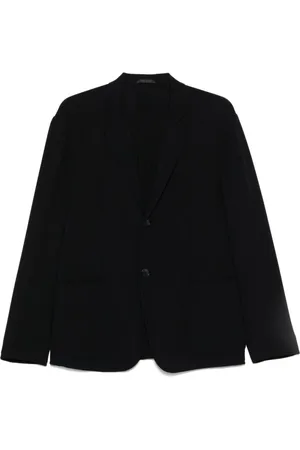 Giorgio Armani Jacka, Herr, L, Blå knappjacka med fickor