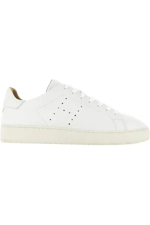 Hogan Skor, Herr, 40 EU, Läder, Vita Lädersneakers med Perforerad Sida