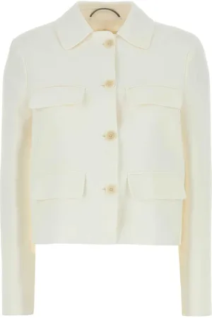ERMANNO SCERVINO Jacka, Dam, S, Vit Crepe Blazer för Kvinnor