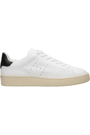 Hogan Skor, Herr, 40 1/2 EU, Läder, Vita Lädersneakers med Stentvätt