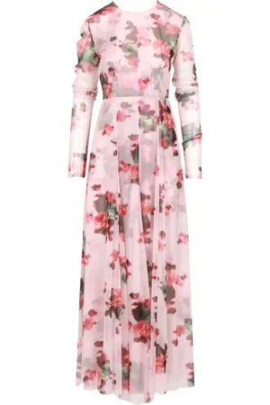 Serafini Klänning, Dam, M, Rosa Blommig Tulle Klänning