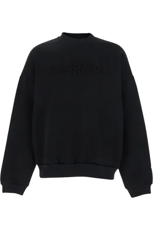 FEAR OF GOD Sweatshirts & Hoodies, Herr, S, Bomull, Svart Crewneck Tröja med Logobroderi