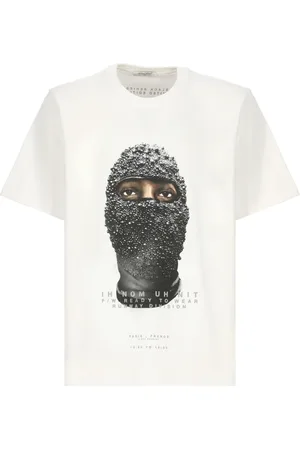 Ih Nom Uh Nit Topp, Herr, M, Bomull, Vit Bomull T-shirt med Tryck