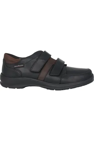 Mephisto Skor, Herr, 42 1/2 EU, Läder, Bred passform Velcro Sneaker - Svart