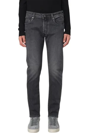 Incotex Jeans, Herr, W36, Denim, Denim Straight Tvättade Jeans