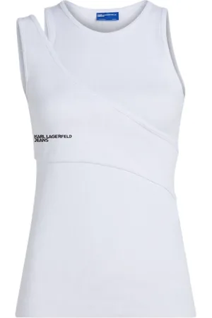 Karl Lagerfeld Topp, Dam, XS, Linne, Topp Vit