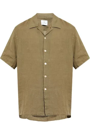 Paul Smith Skjorta, Herr, M, Grön Knappad Skjorta Korta ärmar