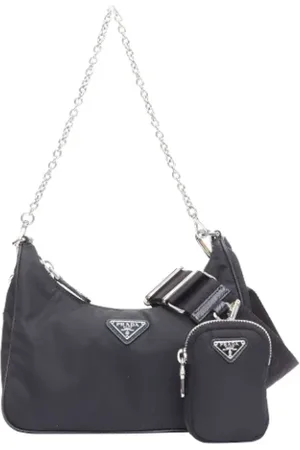 Prada Pre-owned, Dam, ONE Size, Nylon, Pre-owned Nylon crossbodyvskor