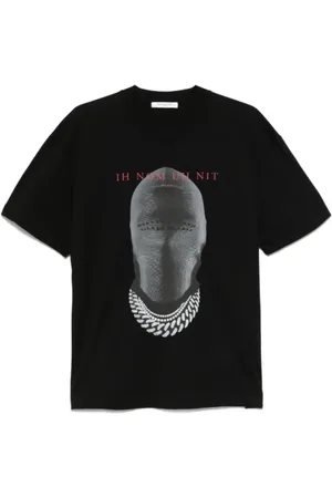 Ih Nom Uh Nit Topp, Herr, M, Bomull, Svart Bomull T-shirt med Tryck