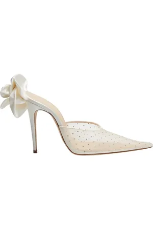 MAGDA BUTRYM Skor, Dam, 39 EU, Läder, Crystal Cream Heel Mules