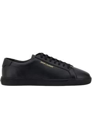 Saint Laurent Skor, Herr, 42 EU, Läder, Läder Sneakers med Ikonisk Monogram