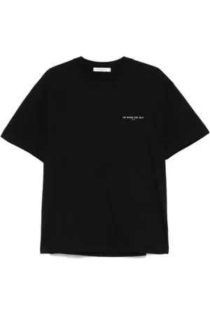 Ih Nom Uh Nit Topp, Herr, M, Bomull, Svart Bomull T-shirt med Logotyptryck