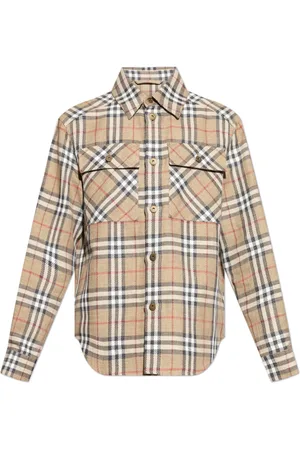 Burberry Skjorta, Herr, S, Bomull, Rutigt mönster skjorta
