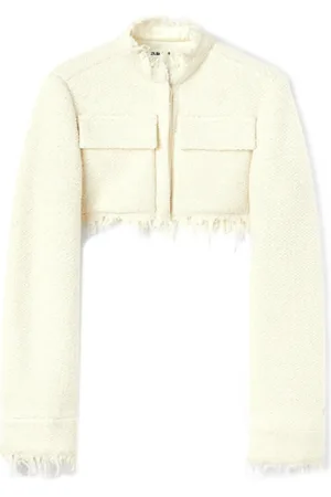Jil Sander Jacka, Dam, M, Tweed, Stickad Crop Jacka