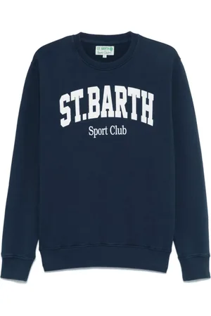MC2 SAINT BARTH Sweatshirts & Hoodies, Herr, L, Navy Crew Neck Sweater