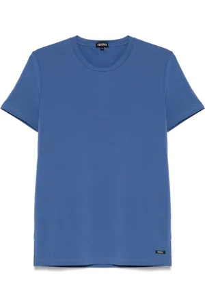 Ermenegildo Zegna Topp, Herr, M, Blå Kortärmad Casual T-shirt