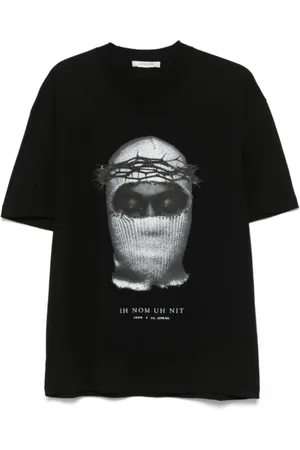 Ih Nom Uh Nit Topp, Herr, M, Bomull, Svart Bomull T-shirt med Tryck