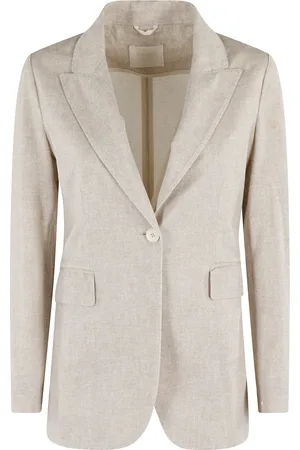Circolo Jacka, Dam, S, Bomull, Sten Blazer Stretch Piquet Ofodrad Reguljär Passform