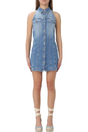 Dondup Klänning, Dam, M, Denim, Denimklänning för en trendig look