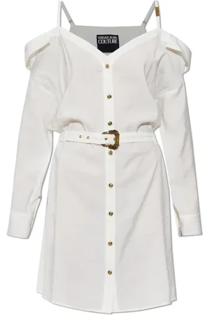 VERSACE Klänning, Dam, 3Xs, Polyester, Off-shoulder klänning