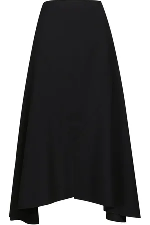 Marni Kjol, Dam, M, Asymmetrisk Tropical Wool Midi-kjol