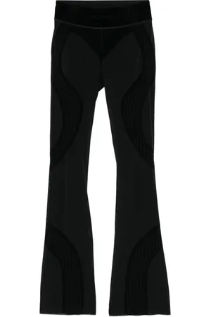 MISBHV Byxor, Dam, M, Svart Mesh Sport Flared Byxor