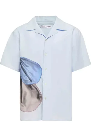 J.W.Anderson Skjorta, Herr, M, Bomull, Broderad kortärmad skjorta