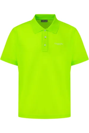 Dior Topp, Herr, L, Bomull, Fluorescerande bomullspolo med brodyr