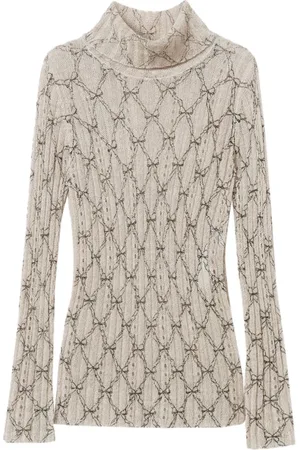 Twin-Set Stickade tröjor & koftor, Dam, XS, Kräm Sweaters Set