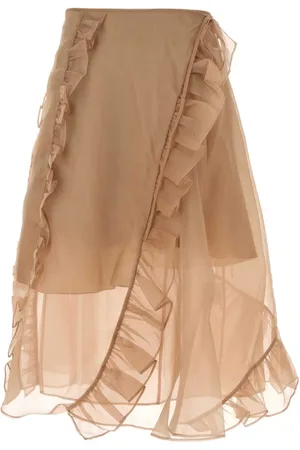 Cecilie Bahnsen Kjol, Dam, S, Organza, Antik Rosa Organza Kjol