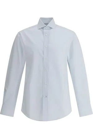 Brunello Cucinelli Skjorta, Herr, XL, Bomull, Randig Bomullsskjorta