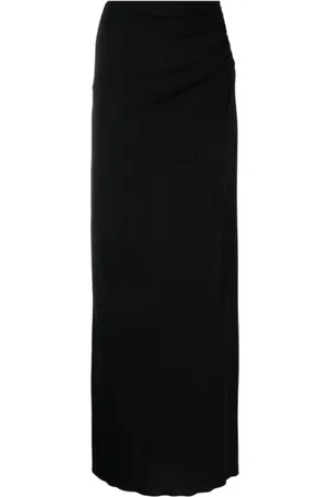 MAGDA BUTRYM Kjol, Dam, M, Svart Maxikjol med Utskuren Design