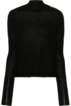 Rick Owens Stickade tröjor & koftor, Dam, M, Svart Stickad Tröja