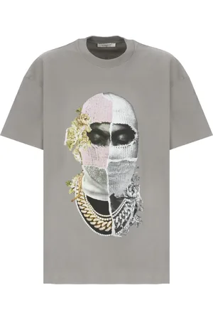 Ih Nom Uh Nit Topp, Herr, L, Bomull, Grå Bomull T-shirt med Tryck