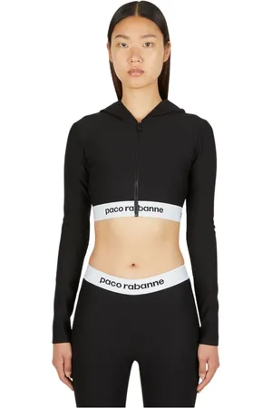 Paco rabanne Sweatshirts & Hoodies, Dam, S, Beskuren huvtröja