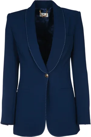 Elisabetta Franchi Jacka, Dam, M, Stiliga Blazers och Västar Kollektion