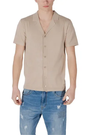 GIANNI LUPO Stickade tröjor & koftor, Herr, M, Polyester, V-Neck Button Cardigan