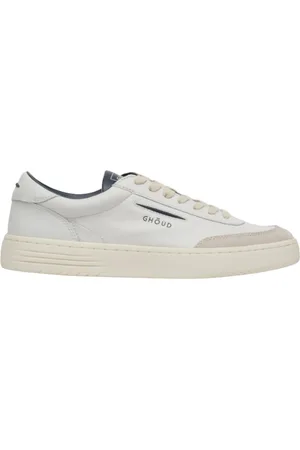 Ghoud Skor, Herr, 40 EU, Läder, Vita lädersneakers med 3D-logotyp