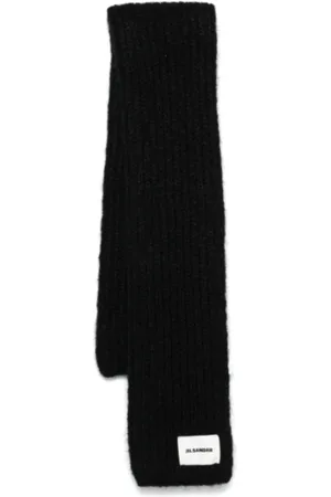Jil Sander Accessoarer, Herr, ONE Size, Stilfull Svart Halsduk