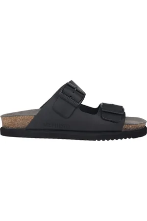 Mephisto Skor, Herr, 43 EU, Läder, Svart herrsandal med Soft Air-teknik