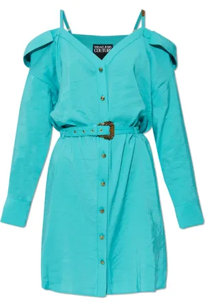VERSACE Klänning, Dam, S, Polyester, Off-shoulder klänning
