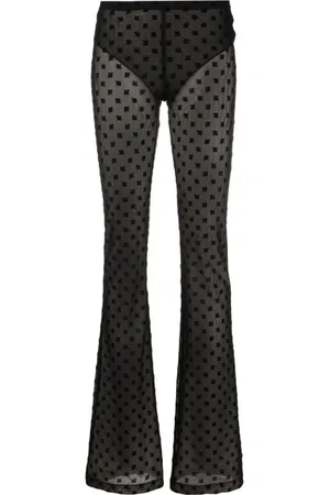 MISBHV Byxor, Dam, XS, Svart Monogram Mesh Byxor