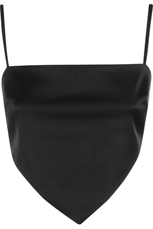 Staud Topp, Dam, 2Xs, Polyester, Svart Ärmlös Crop Top med Dragkedja