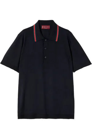 Gucci Topp, Herr, 2Xl, Svart Polo Tröja Lyxig Ulltyg
