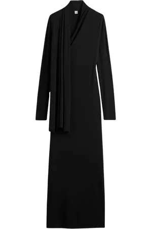 Totême Klänning, Dam, L, Läder, Draperad Jersey Klänning