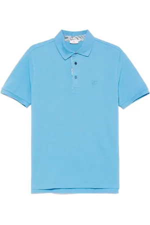 Etro Topp, Herr, XL, Bomull, Celeste Polo Skjorta Bomull Casual Utekväll