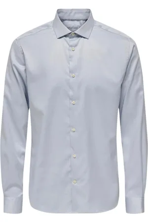 Only & Sons Skjorta, Herr, M, Bomull, Slim Formell Skjorta