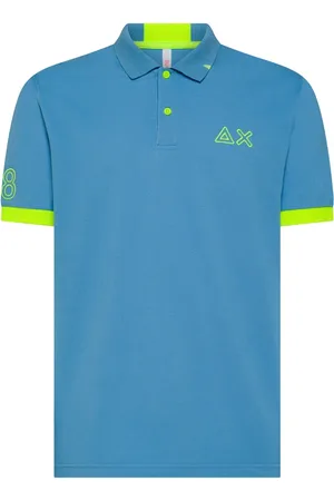 sun68 Topp, Herr, XL, Bomull, Fluo Logo Polo Shirt